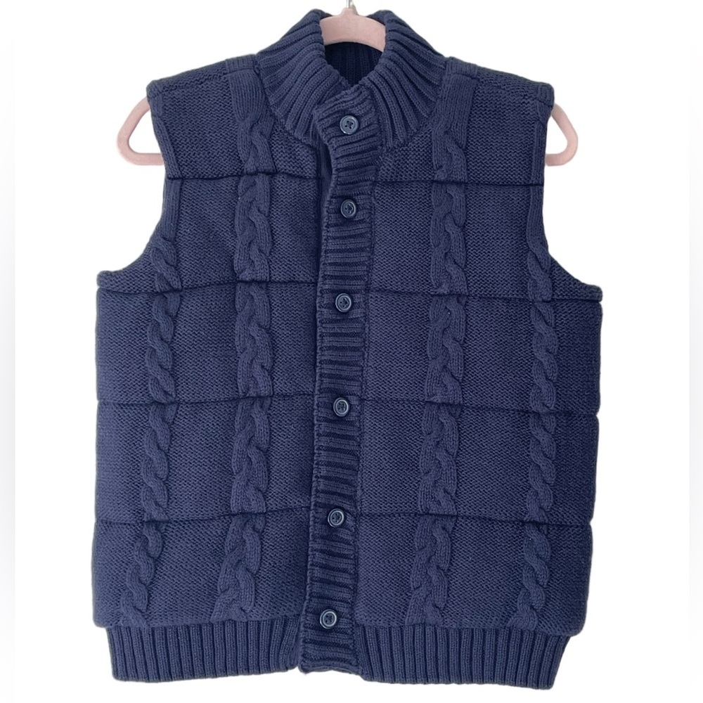 Janie and Jack Dark Blue Knit Vest